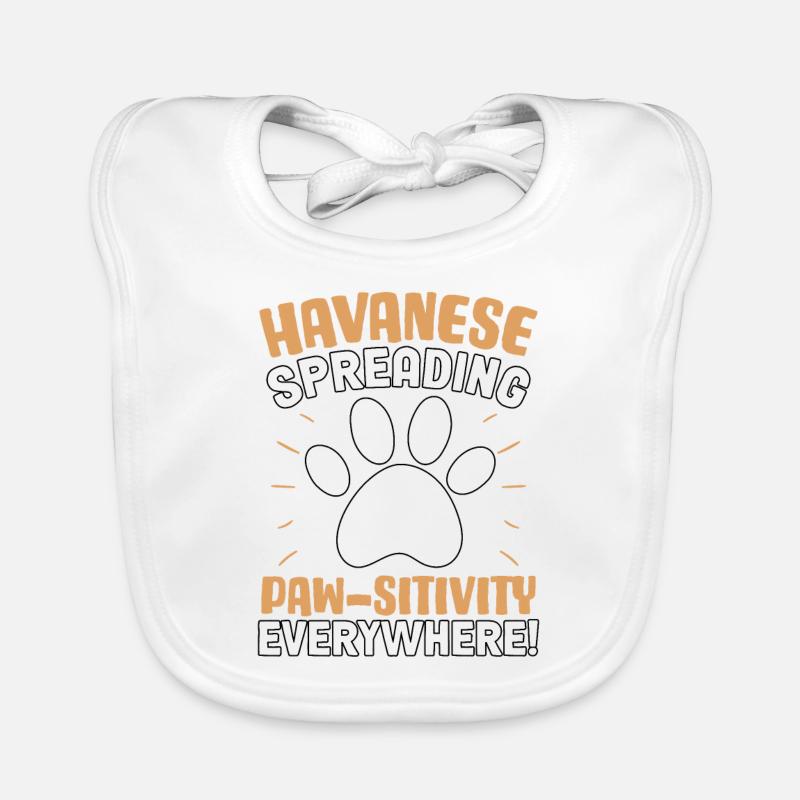 Havanese Spreading Paw-sitivity everywhere! Baby Bio-Lätzchen