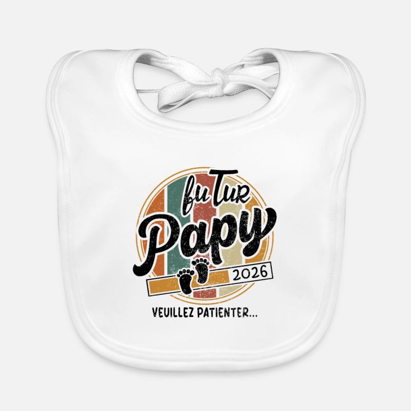 Futur Papy 2026 Cadeau Annonce Grossesse Bavoir bio Bébé