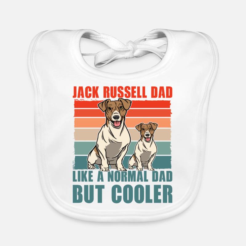 Papa Jack Russell comme un papa normal mais plus cool Bavoir bio Bébé