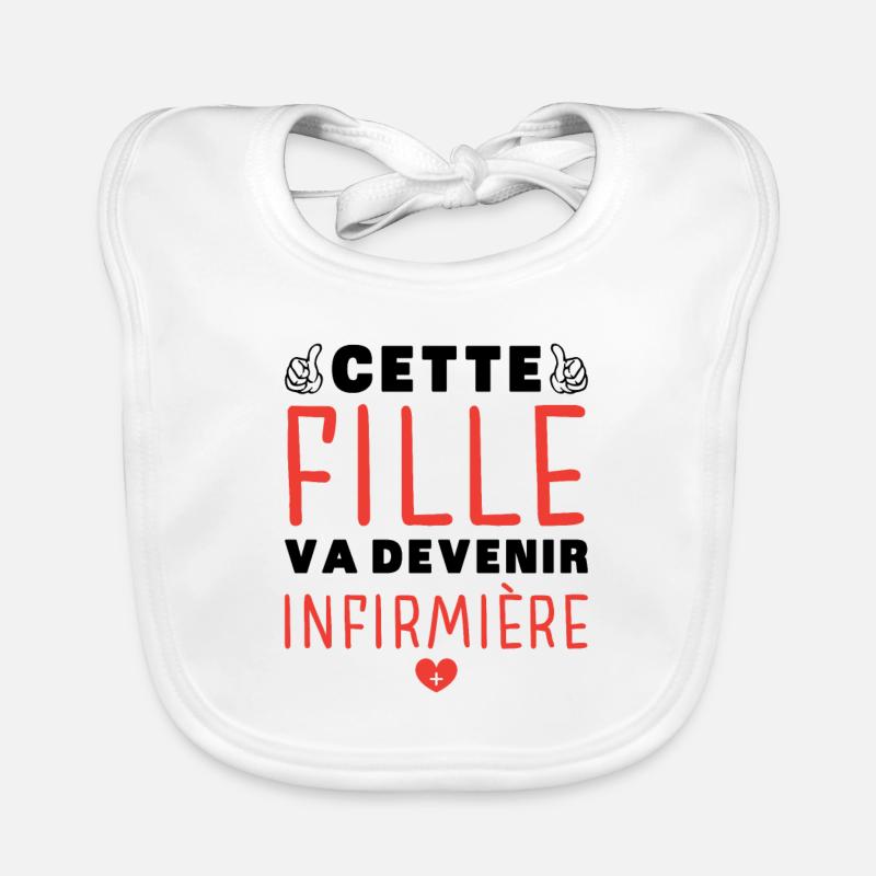 fille va devenir infirmière - Future infirmière Bavoir bio Bébé