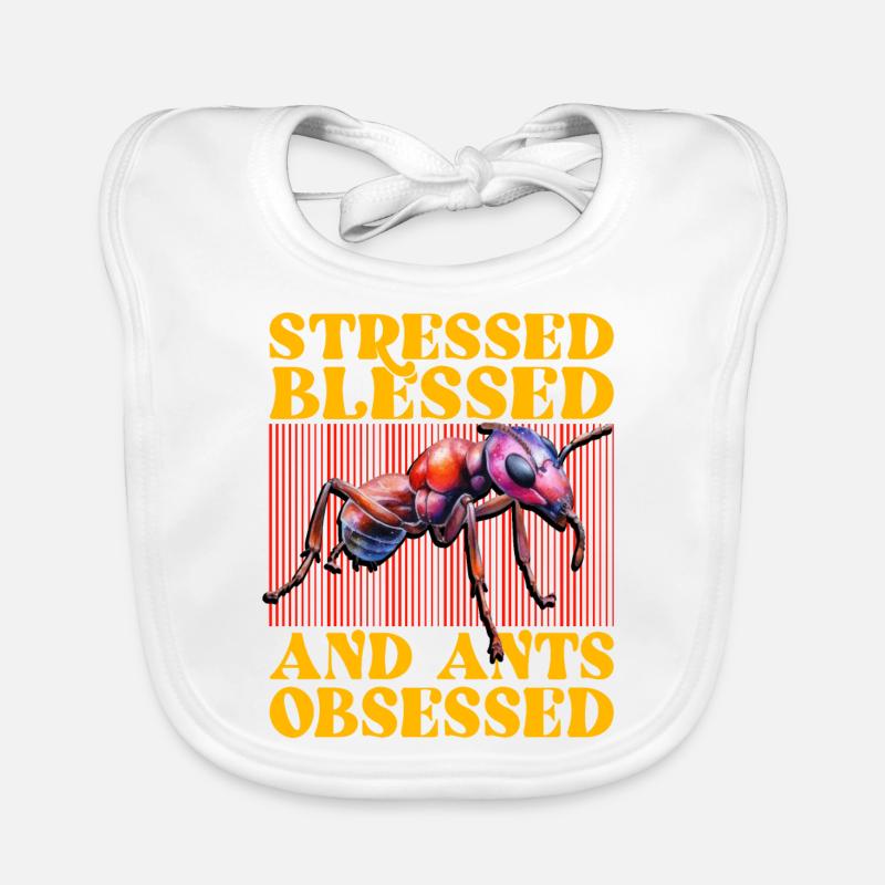 Béni stressé et fourmis obsédées Bavoir bio Bébé