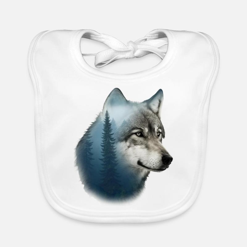 Loup Bavoir bio Bébé