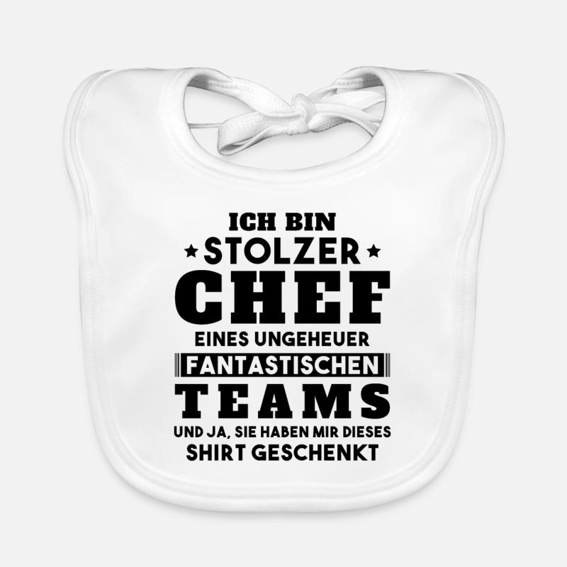 Ich bin Stolzer Chef Geschenkidee Baby Bio-Lätzchen