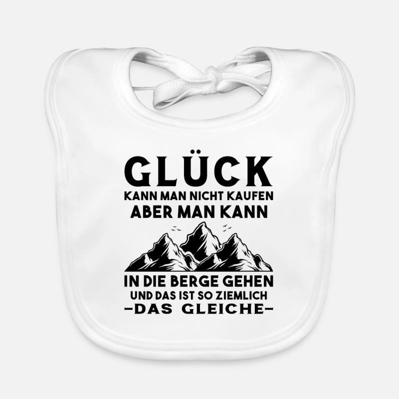 Berge Glück Wandern Baby Bio-Lätzchen