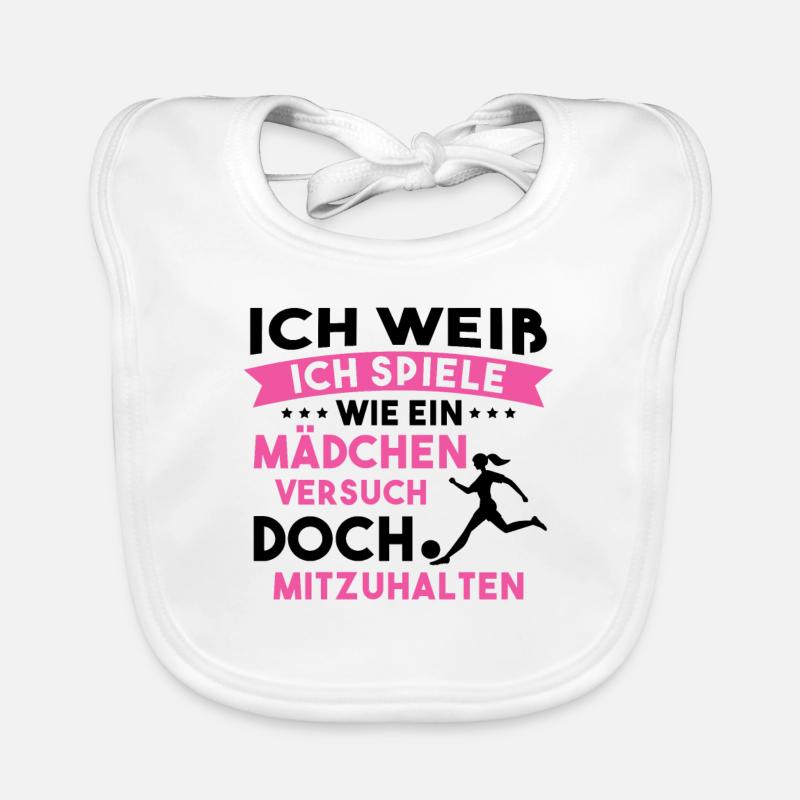 Fußball Sport Mädchen Geschenk Baby Bio-Lätzchen