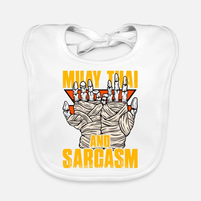 Muay Thai et sarcasme Bavoir bio Bébé