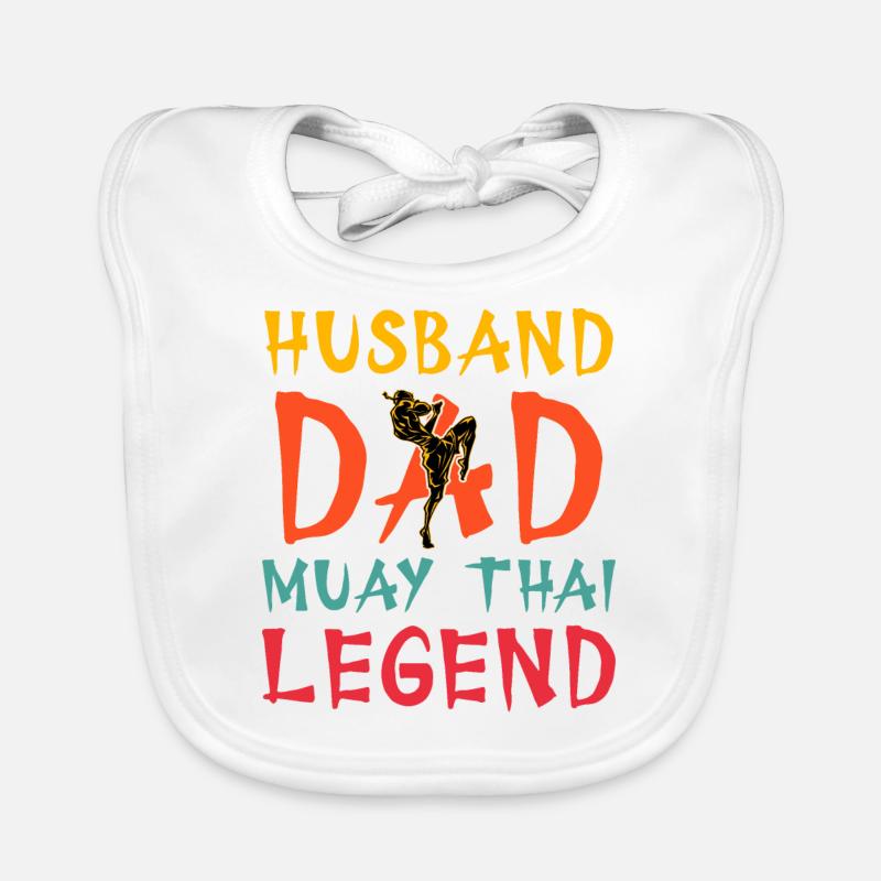 Ehemann Papa Muay Thai Legende Baby Bio-Lätzchen