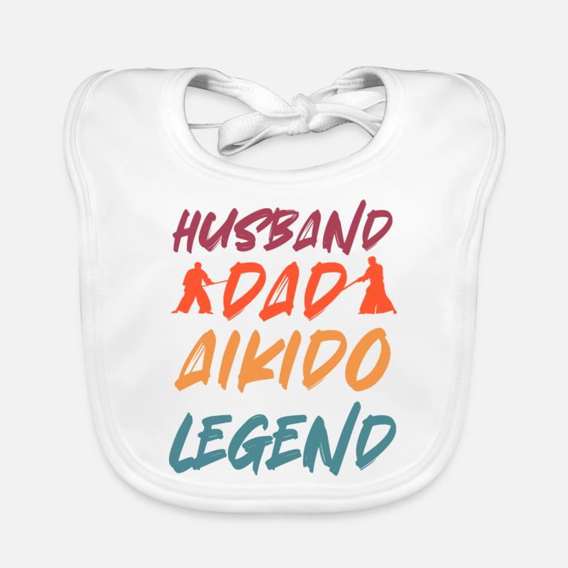 Ehemann Papa Aikido Legende Baby Bio-Lätzchen