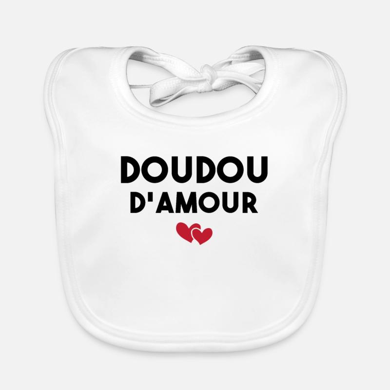 Doudou D'amour Cadeau Saint Valentin Bavoir bio Bébé