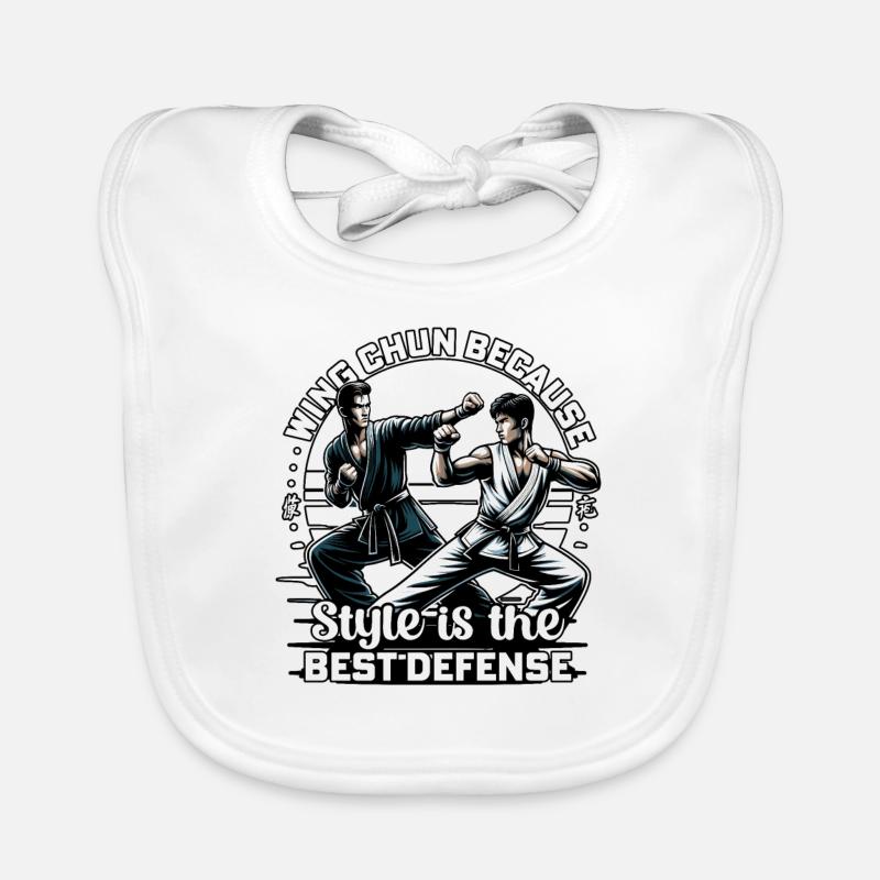 Wing Chun because Style is the best defense Organic Baby Bibs