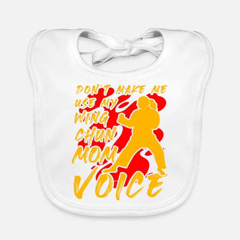 Ne me forcez pas à utiliser ma voix de maman Wing Chun Bavoir bio Bébé
