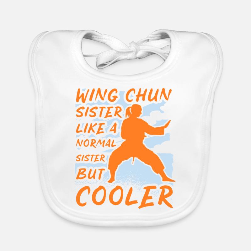 Wing Chun Schwester wie eine normale Schwester nur cooler Baby Bio-Lätzchen