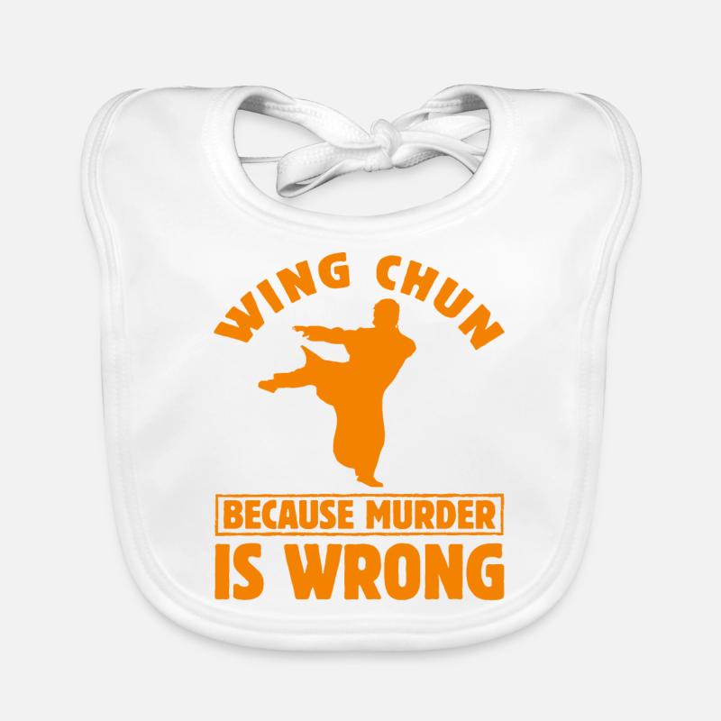 Wing Chun because murder is wrong Organic Baby Bibs