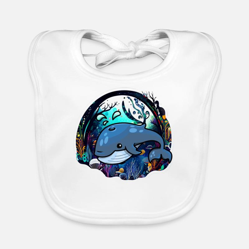 Blauwal Baby Bio-Lätzchen
