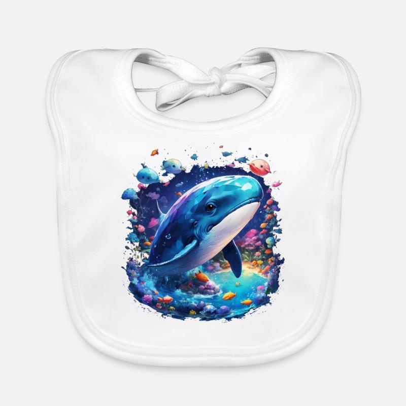 Baleine bleue Bavoir bio Bébé