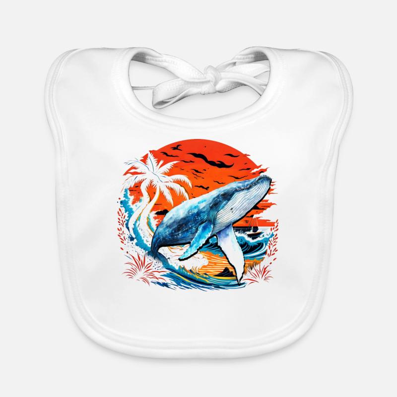 Blauwal Baby Bio-Lätzchen