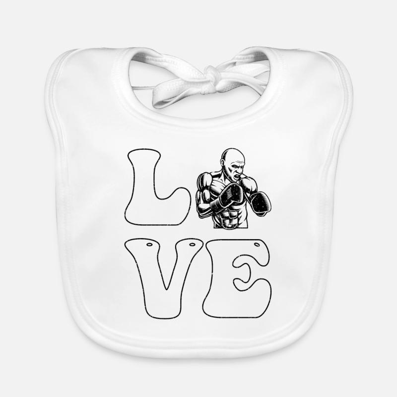 L’amour de la boxe Bavoir bio Bébé