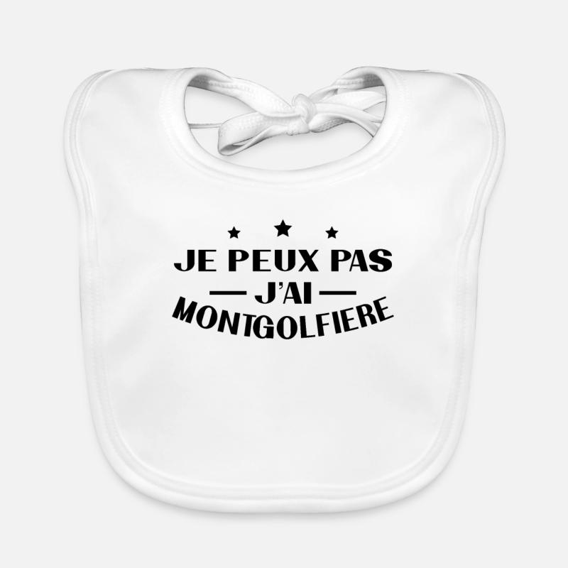 Je peux pas j ai montgolfière Bavoir bio Bébé