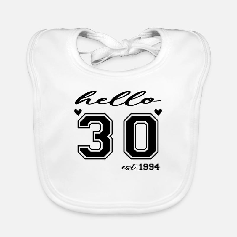 Hello 30 est 1994 Bavoir bio Bébé