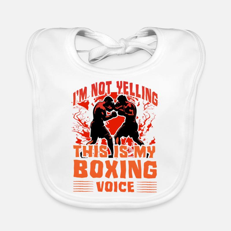 Je ne crie pas que c’est ma voix de boxe Bavoir bio Bébé