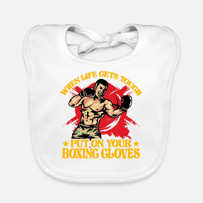 Quand la vie devient difficile, enfilez vos gants de boxe Bavoir bio Bébé
