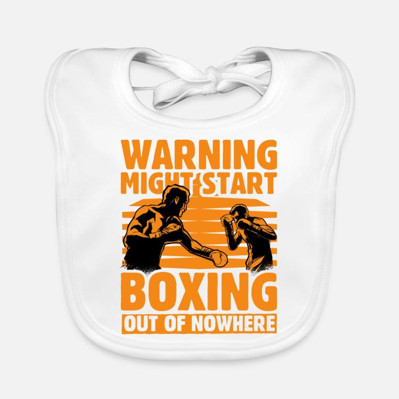L’avertissement peut commencer la boxe de nulle part Bavoir bio Bébé