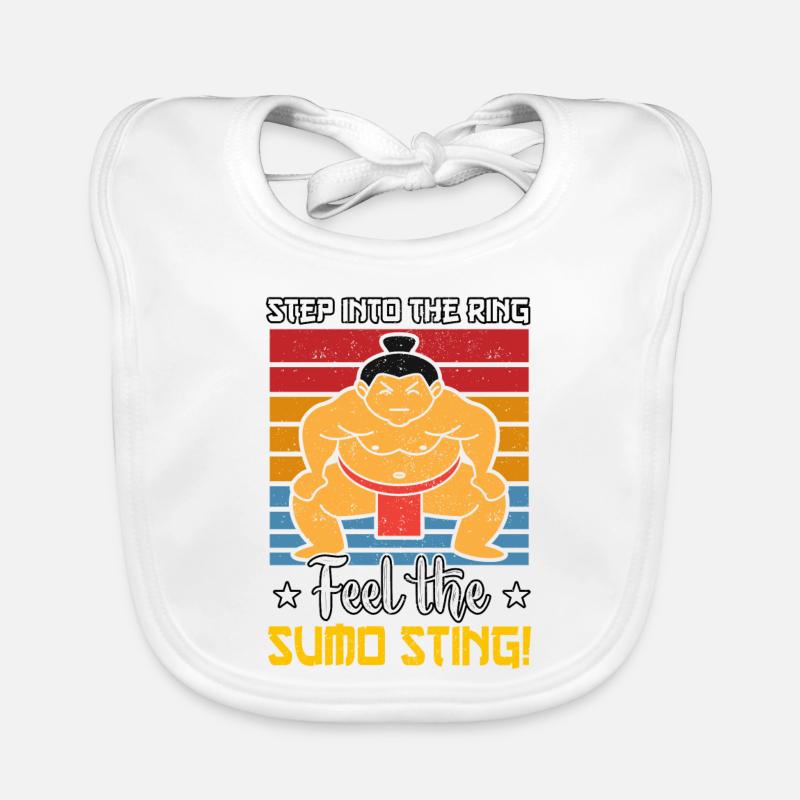 Step into the Ring feel the Sumo Sting Organic Baby Bibs