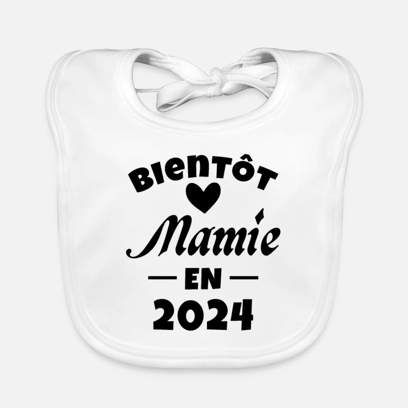 Bientôt future Mamie 2024 Bavoir bio Bébé