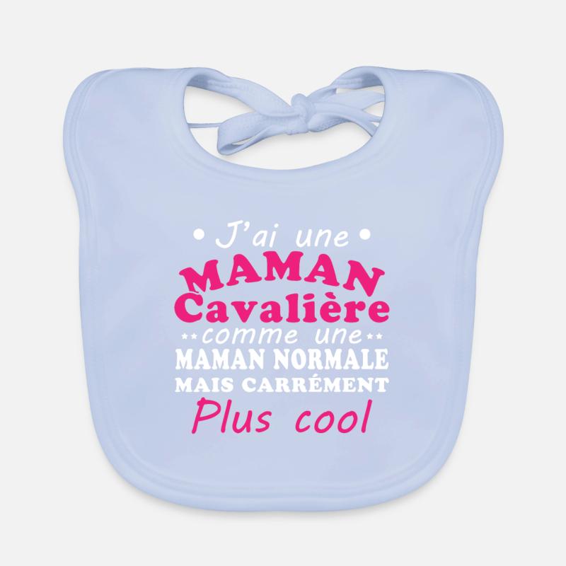 Ich habe eine reitende Mutter Baby Bio-Lätzchen