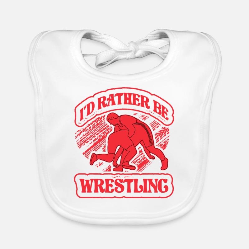 I'd rather be Wrestling Baby Bio-Lätzchen