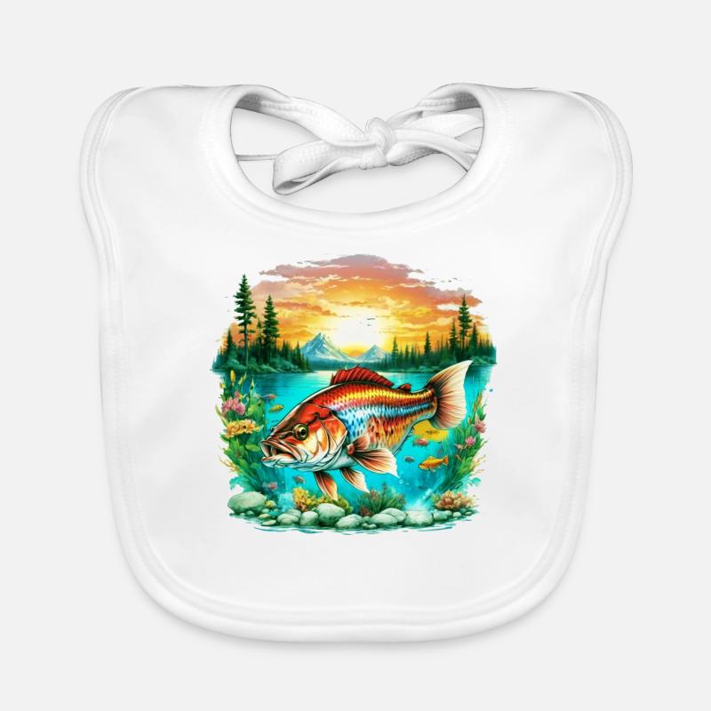 Poisson bar Bavoir bio Bébé