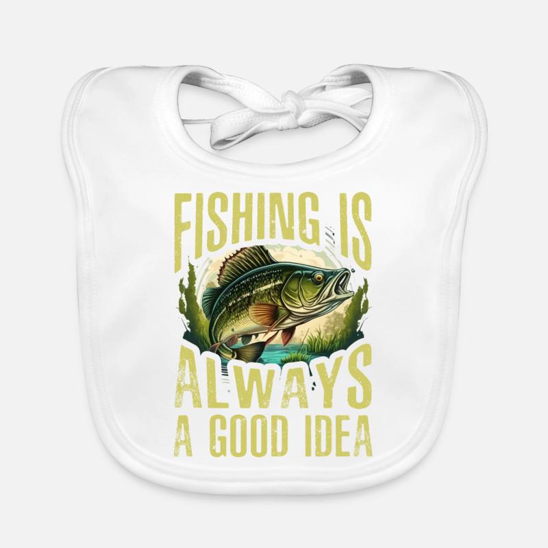 La pêche est toujours une bonne idée Bavoir bio Bébé