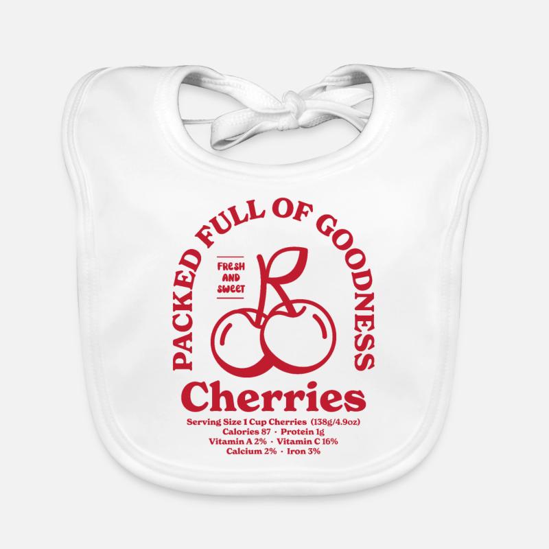 Cherries Nutritional Organic Baby Bibs