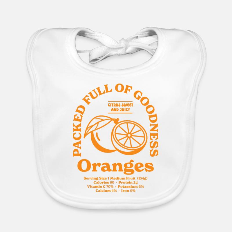 Oranges Nutritional Organic Baby Bibs