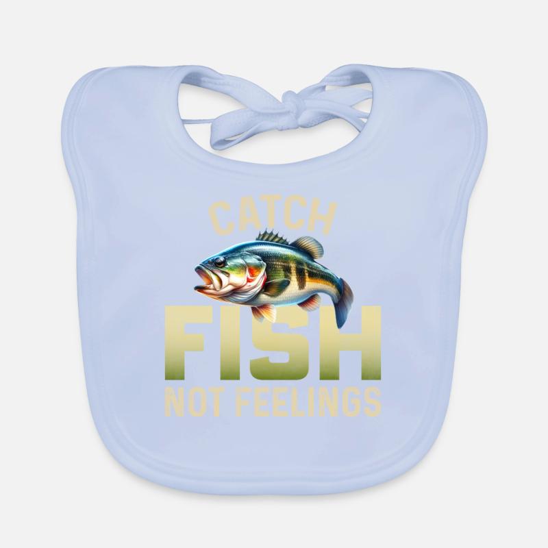 Attraper du poisson pas des sentiments Bavoir bio Bébé