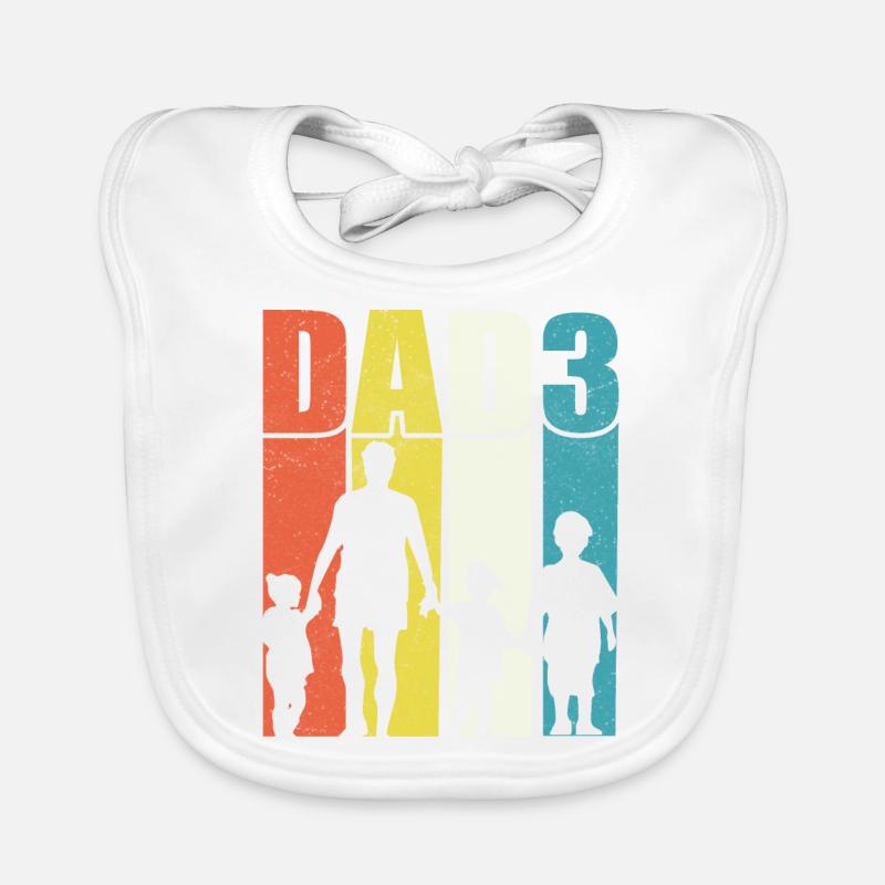 Père de trois enfants Bavoir bio Bébé