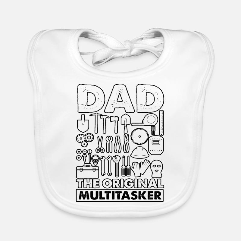 Papa le premier multitâche Bavoir bio Bébé