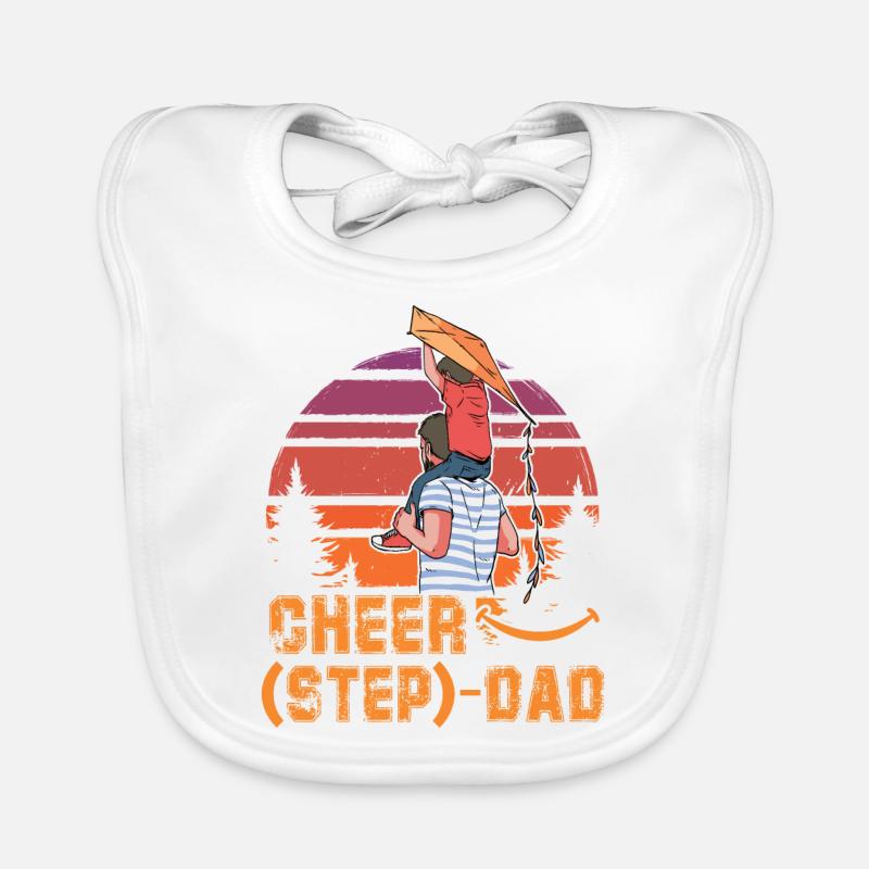 Cheer Step Dad Organic Baby Bibs