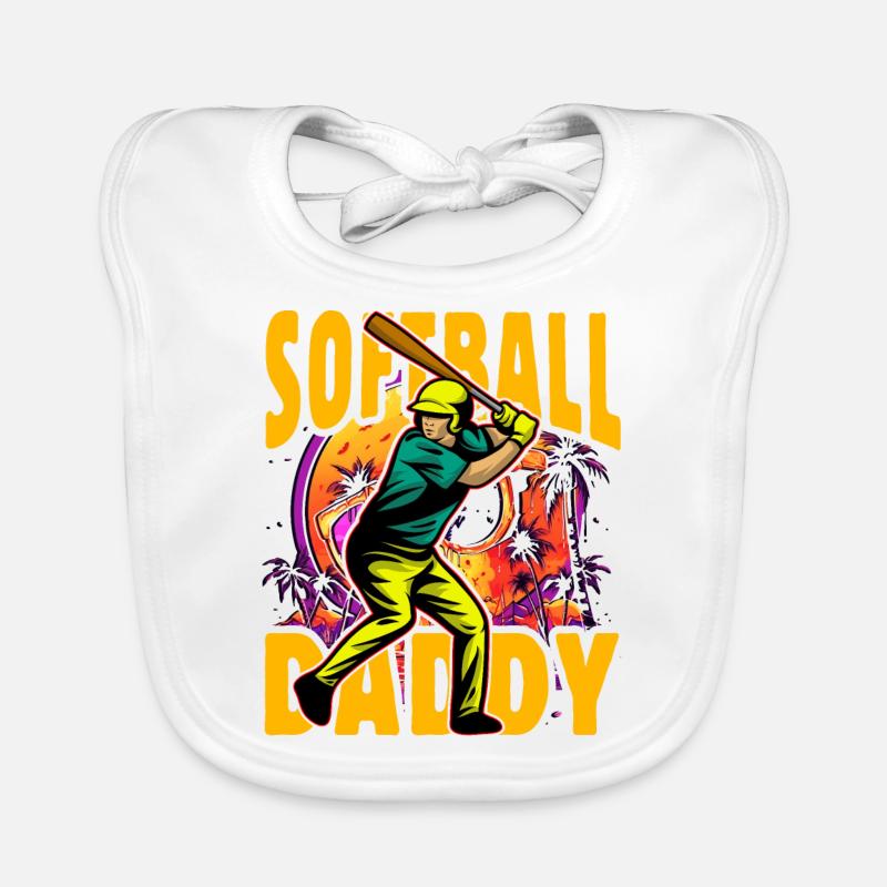 Softball Daddy Organic Baby Bibs