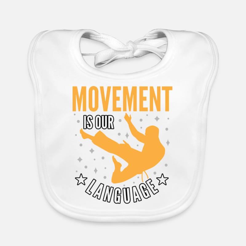 Movement is our language Organic Baby Bibs