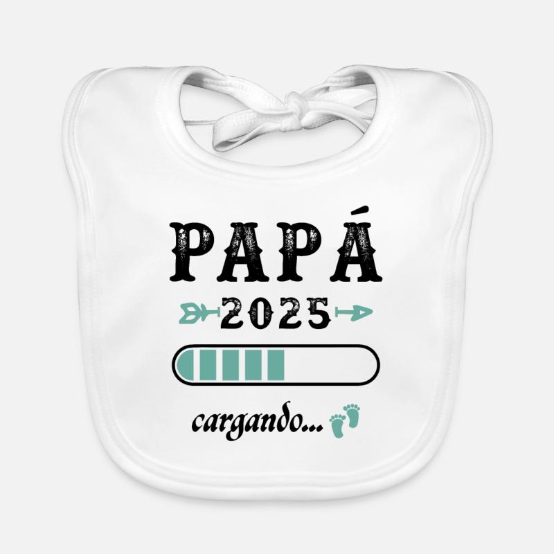 Papa 2025 Loading Geschenk Zukunft Vater Baby Bio-Lätzchen
