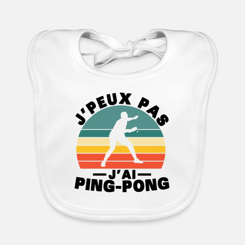 I Can't I Have Ping pong Humor Gift Organic Baby Bibs