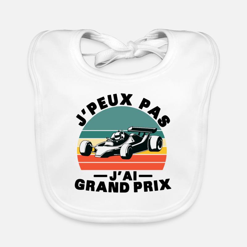 Je peux pas J'ai grand prix - Bavoir bio Bébé - blanc