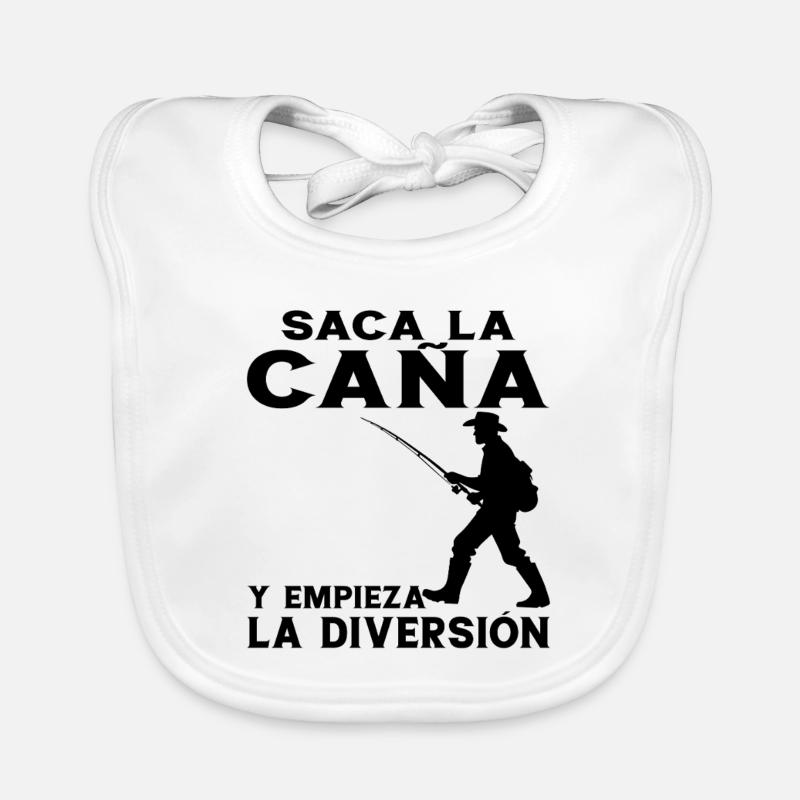 Le pêcheur sort la canne et le plaisir commence Bavoir bio Bébé