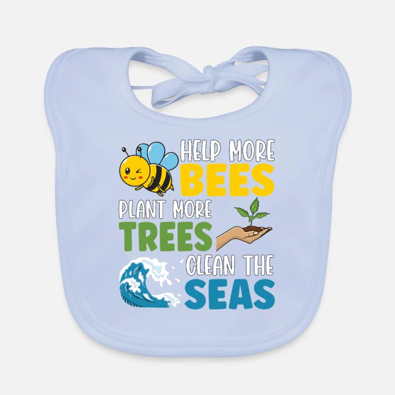 Aidez plus d’abeilles à planter plus d’arbres pour nettoyer les mers Bavoir bio Bébé