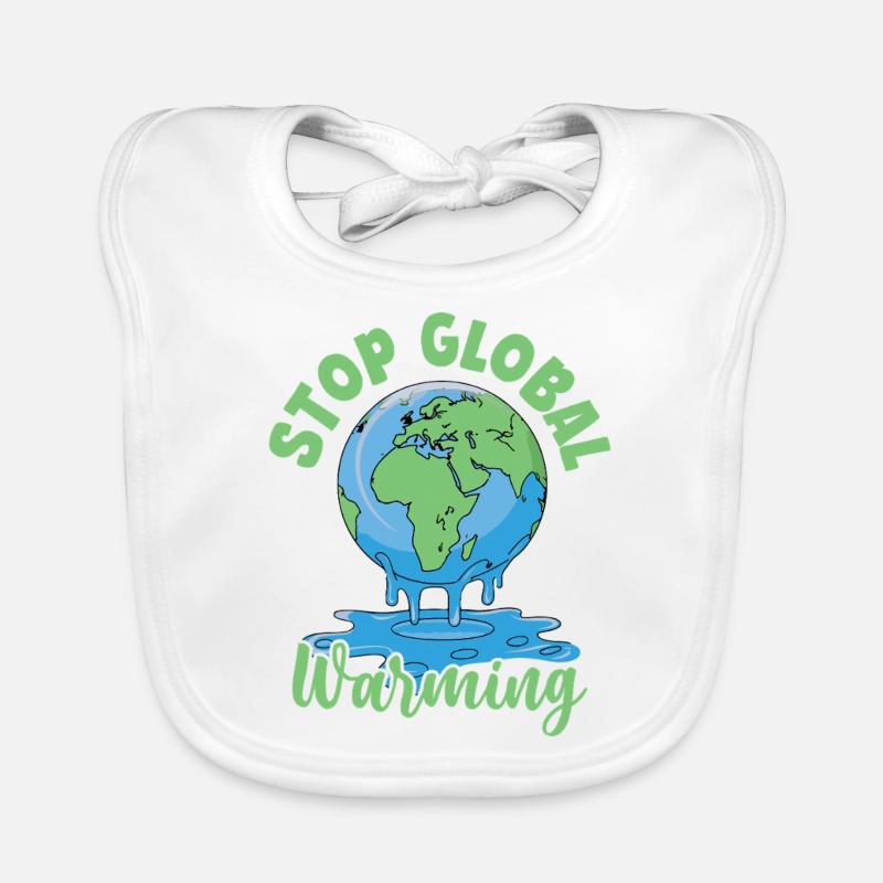 Stop Global Warming Organic Baby Bibs