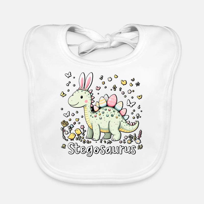 Stegosaurus Organic Baby Bibs