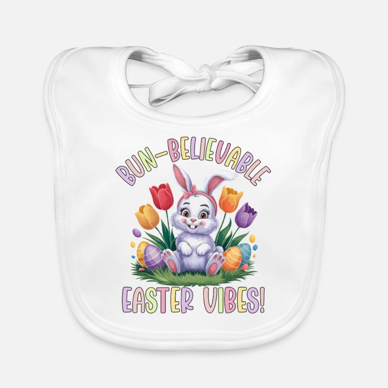 Bun-Believable Easter Vibes Organic Baby Bibs