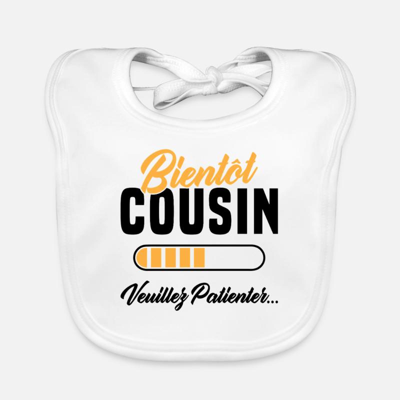 soon cousin please wait Organic Baby Bibs