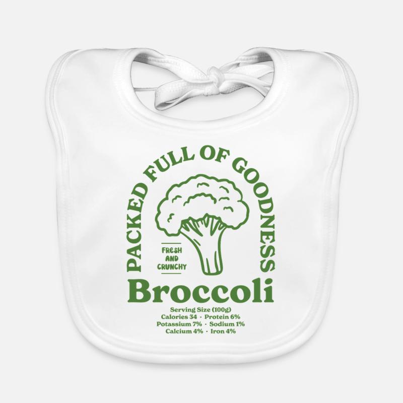 Broccoli Nutritional Organic Baby Bibs